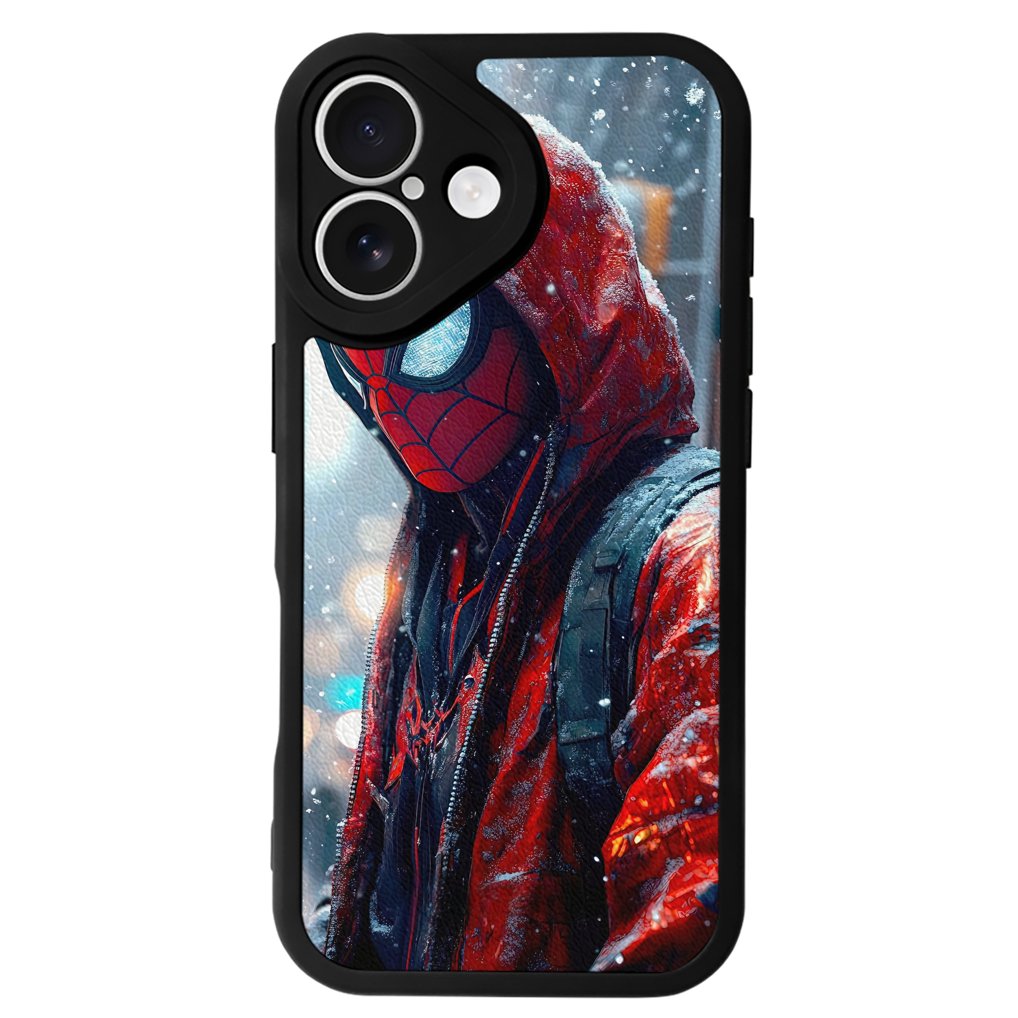 （画像用） Spider Man スパイダーマン 【iPhone 16シリーズ対応】シリコンスマホケース（レザー調） 材質：シリコン